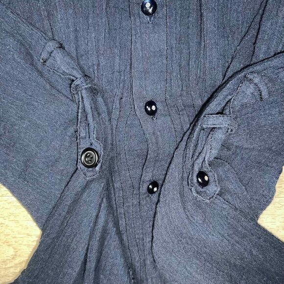 Rebecca Taylor, V-Neck Long Sleeve Button Down Tunic in Dark Navy Women’s Small - Picture 6 of 10